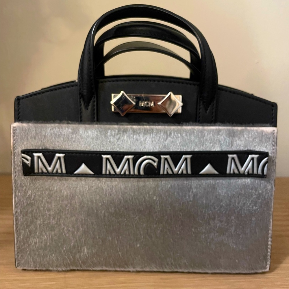 MCM Mini Lux Milano Calf Hair & Leather Tote Bag